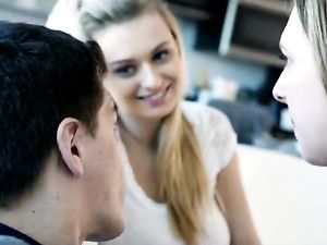 Lovely Dirty Teens Enjoy Sharing Long Stiff Rod