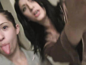 Strapon Wielding Dyke Fucks Young Sluts At A Sleepover